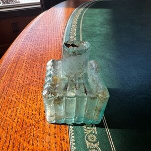 Antique Vintage Victorian Glass Inkwell
